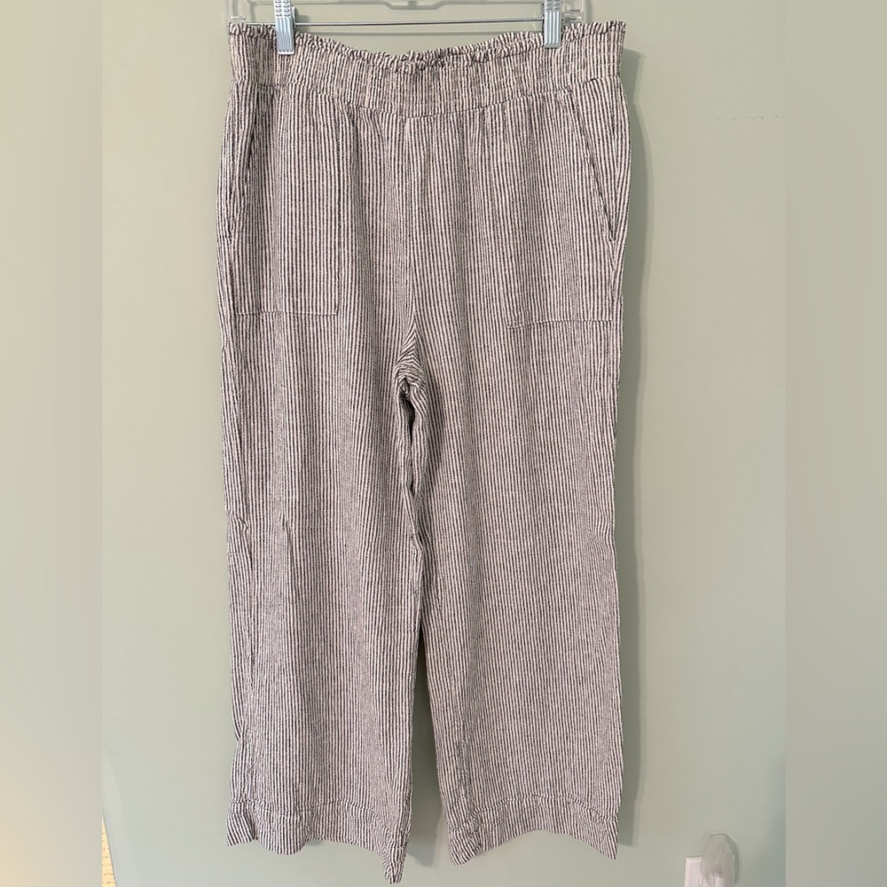 Striped Wide-Leg Pants